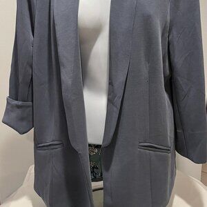 Skies Are Blue Open Front Knit Blazer XL Blue Gray Stitch Fix NWT